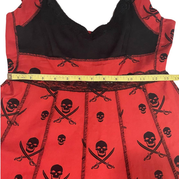 Shrine Vintage Cocktail Dress Orange Pirates Print Size M - Picture 16 of 16